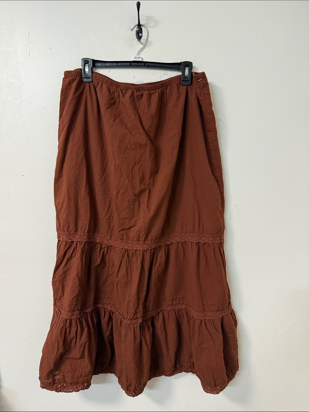 wild fable Rust Brown Tiered Maxi Skirt
